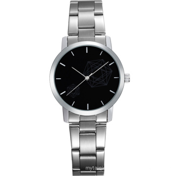 2015 black dial quartz movement watch new produce for gift